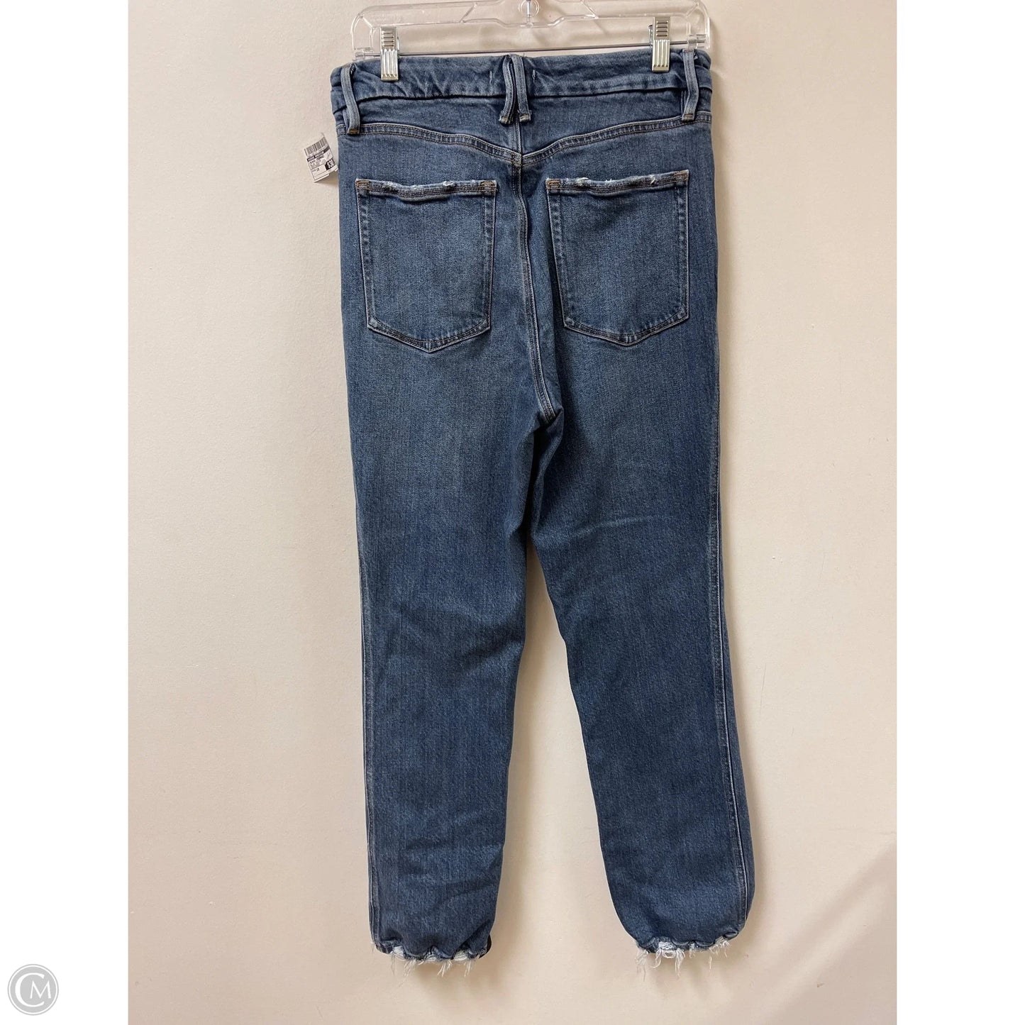 Jeans Cropped By Good American In Blue Denim, Size: 10