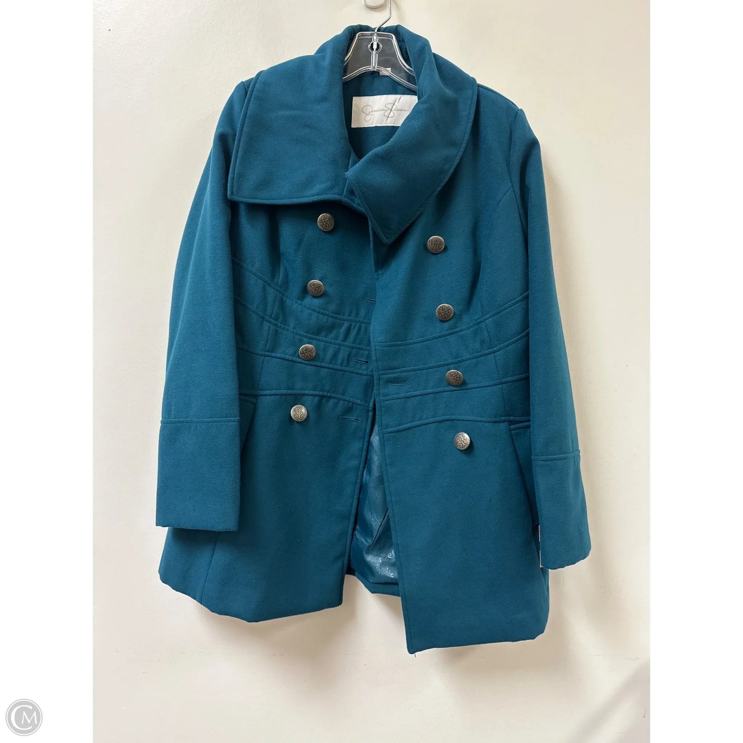 Coat Peacoat By Jessica Simpson In Green, Size: M