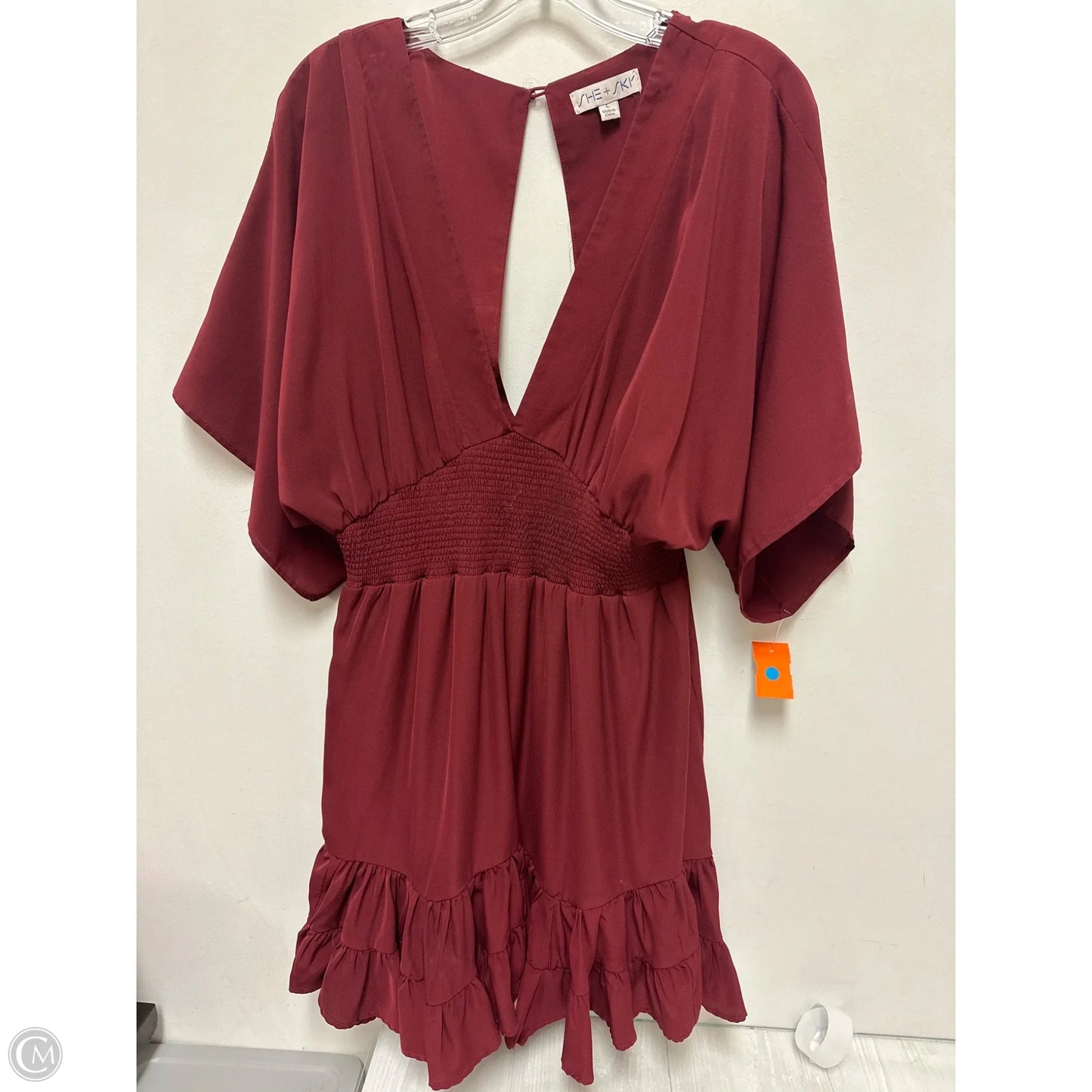 Dress Casual Midi By She + Sky In Red, Size: L