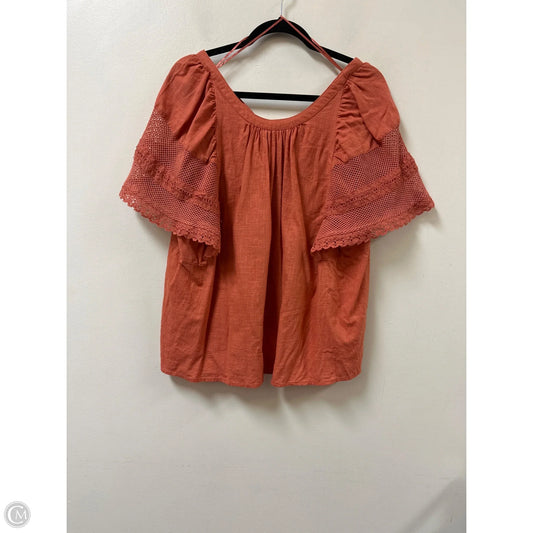 Top Short Sleeve By Old Navy In Orange, Size: L