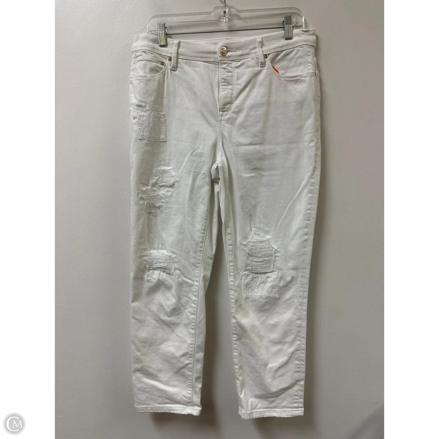 Jeans Cropped By Chicos In White, Size: 8