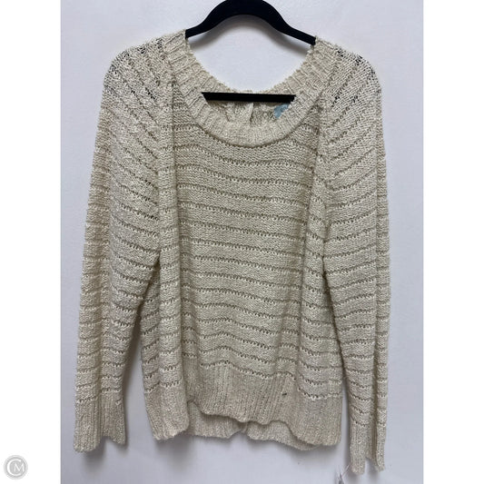 Sweater By Clothes Mentor In Cream, Size: Xl