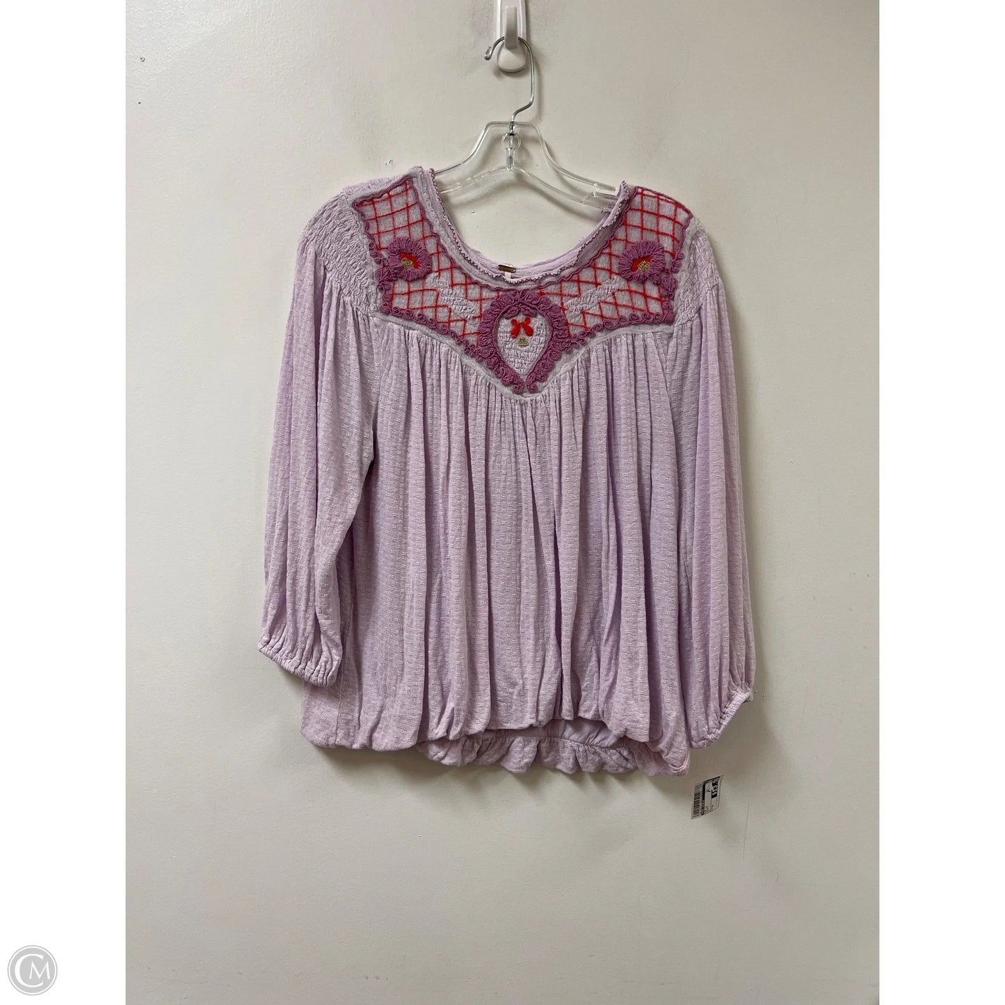 Top Long Sleeve By Free People In Purple, Size: M