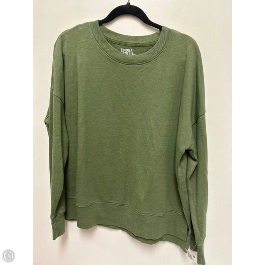 Sweatshirt Crewneck By Time And Tru In Green, Size: L
