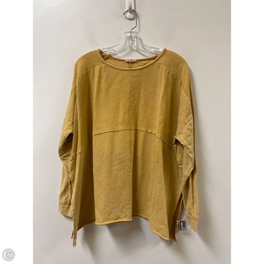 Top Long Sleeve By Easel In Yellow, Size: S