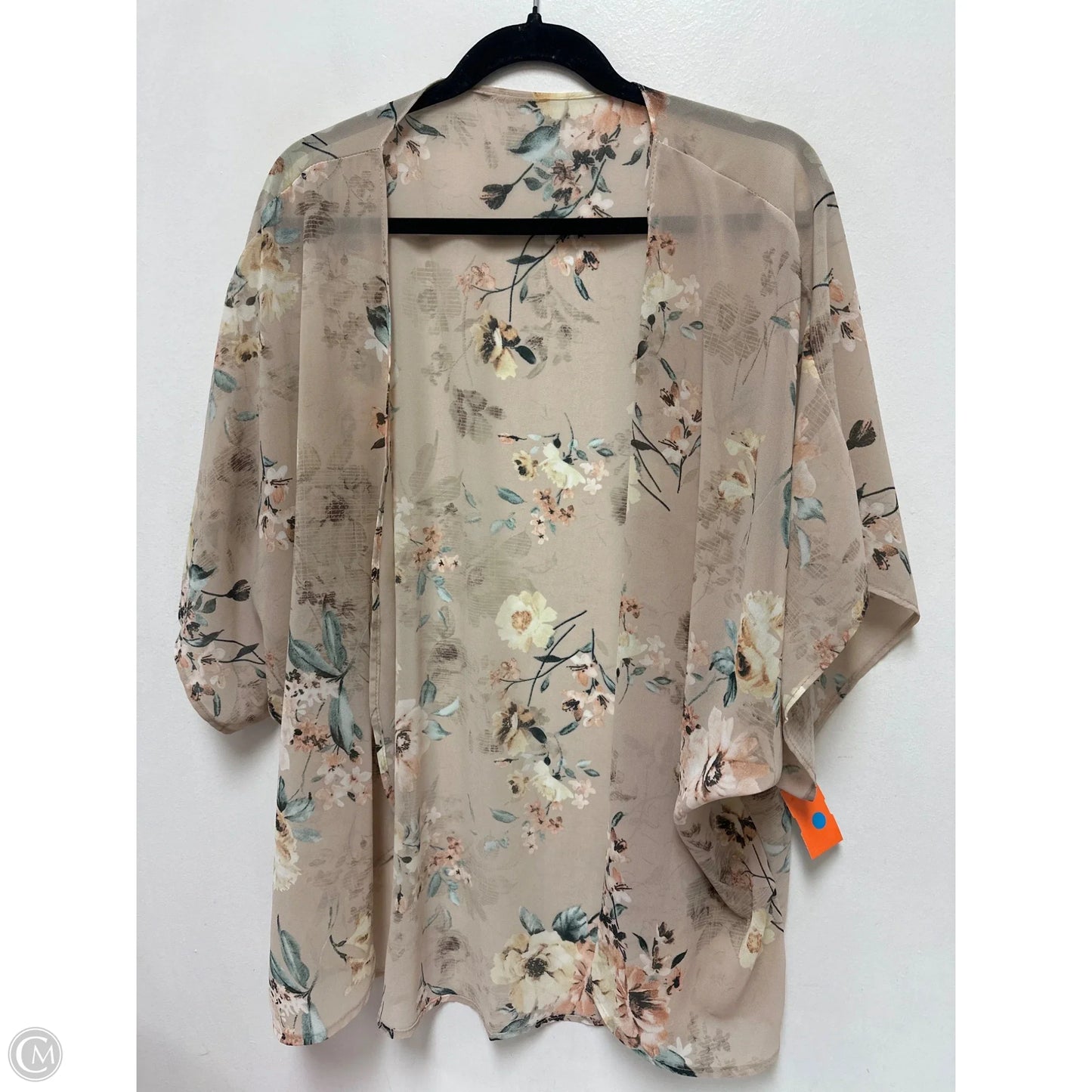 Kimono By Clothes Mentor In Tan, Size: Osfm