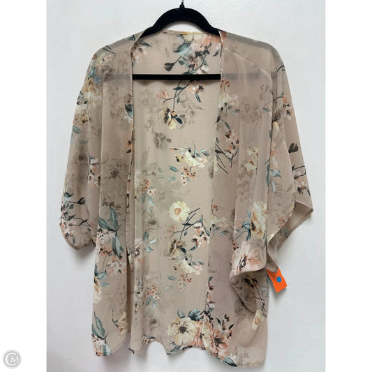 Kimono By Clothes Mentor In Tan, Size: Osfm