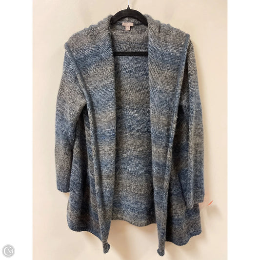 Sweater Cardigan By J. Jill In Blue & Grey, Size: M