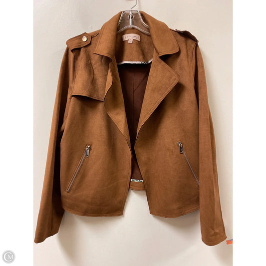 Jacket Moto By Philosophy In Brown, Size: L