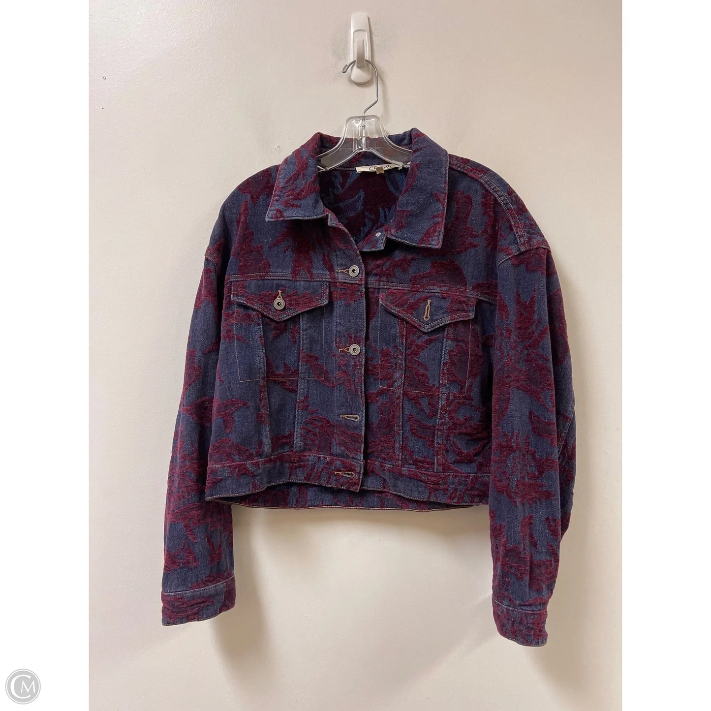 Jacket Denim By Charlie B In Purple, Size: M