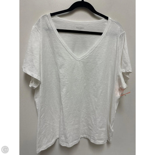 Top Short Sleeve Basic By Old Navy In White, Size: 2x