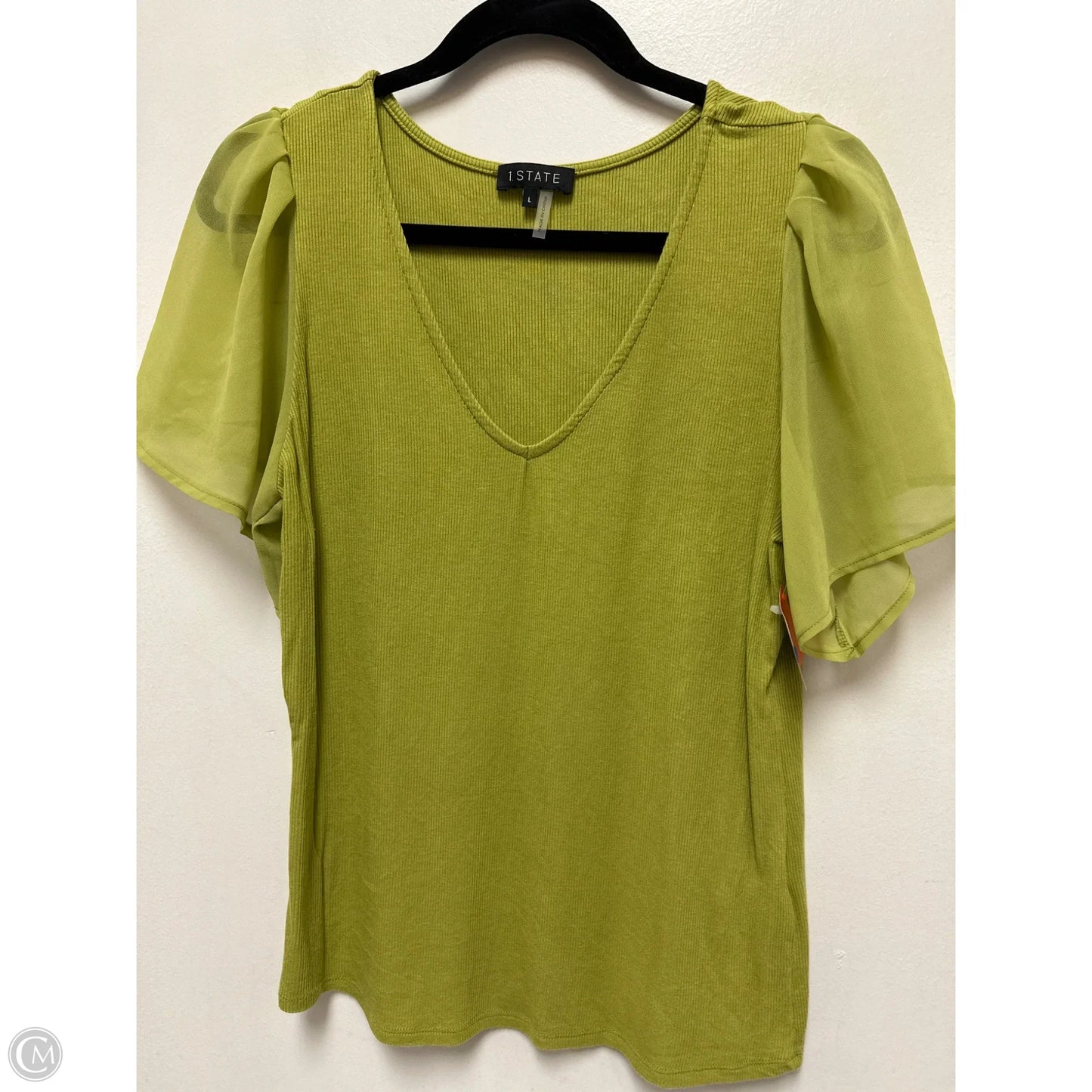 Top Short Sleeve By 1.state In Green, Size: L