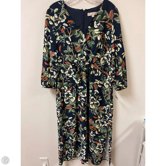 Dress Casual Maxi By Loft In Navy, Size: M