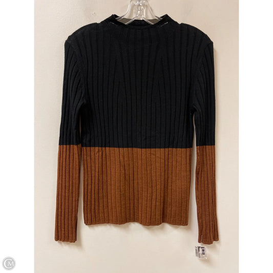 Top Long Sleeve By Banana Republic In Black & Brown, Size: S