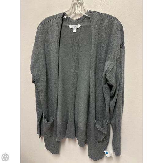 Sweater Cardigan By Time And Tru In Grey, Size: L
