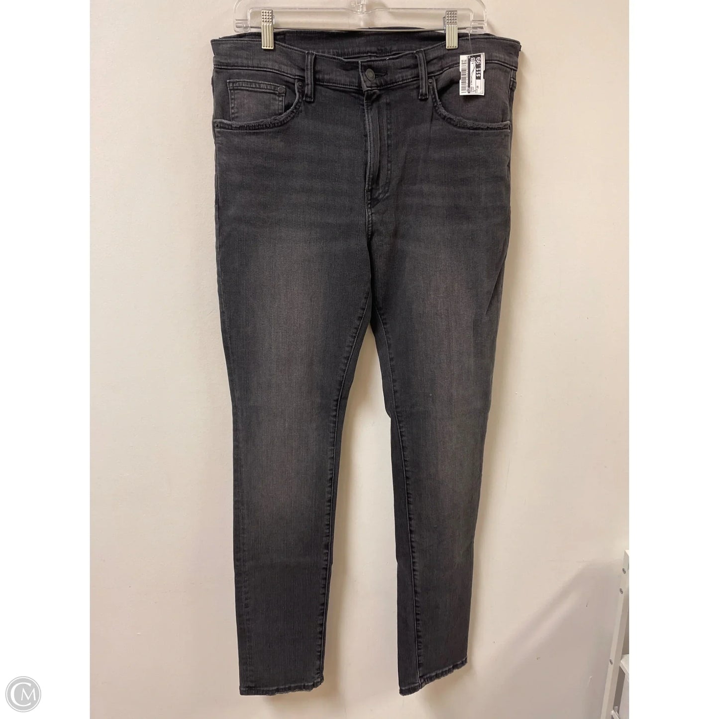 Jeans Straight By H&m In Black, Size: 20