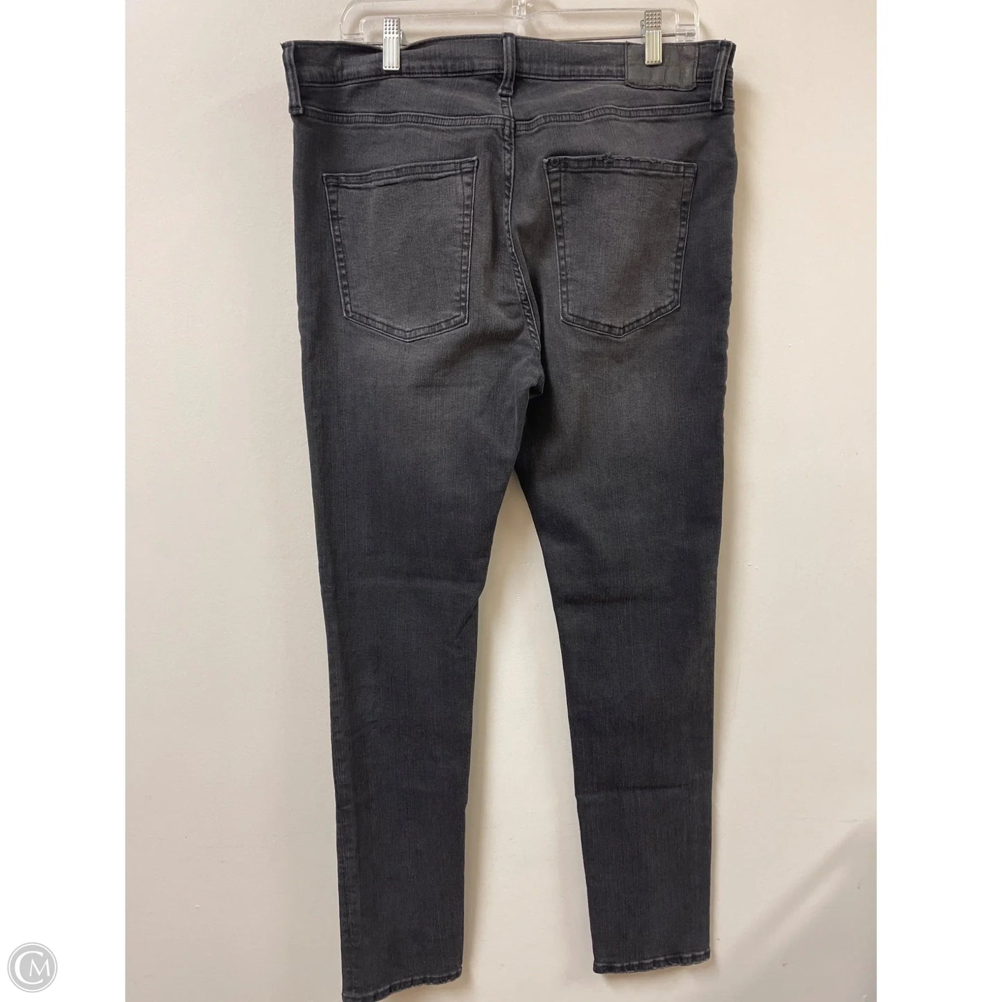 Jeans Straight By H&m In Black, Size: 20