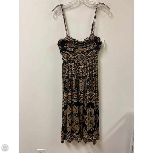 Dress Casual Midi By White House Black Market In Black & Brown, Size: S