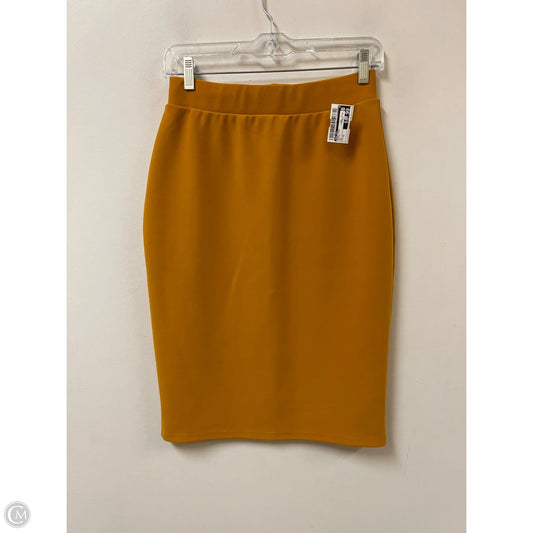 Skirt Midi By New Mix In Yellow, Size: 12