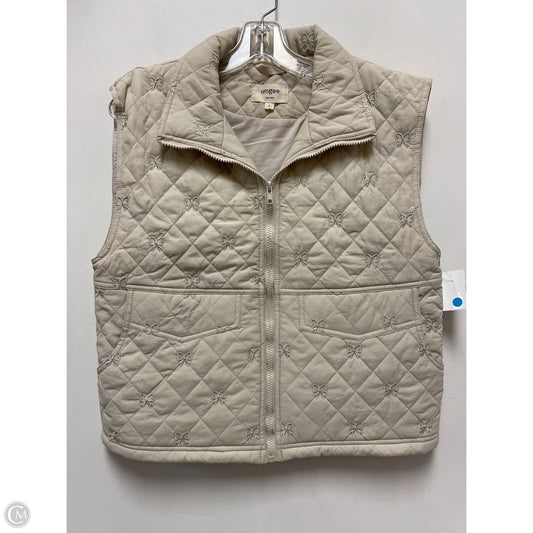 Vest Puffer & Quilted By Umgee In Cream, Size: S
