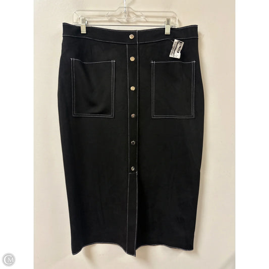 Skirt Midi By Zara In Black, Size: 14