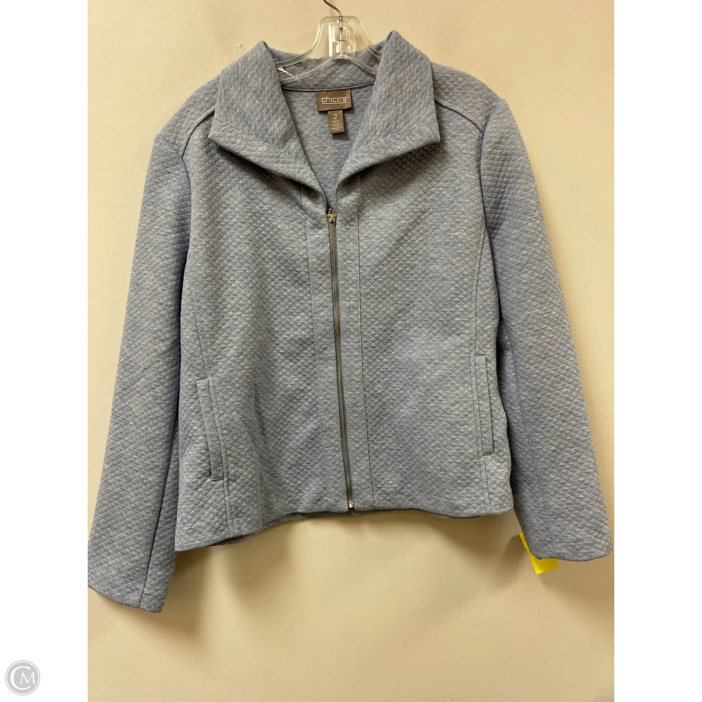 Jacket Moto By Chicos In Blue, Size: L