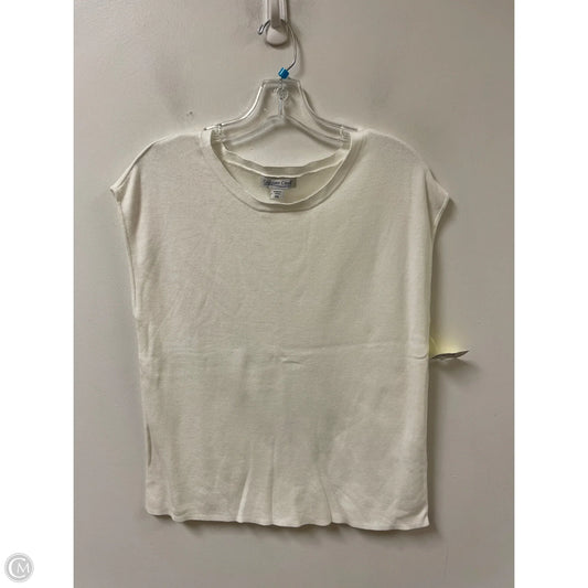 Top Sleeveless By Coldwater Creek In Cream, Size: Xlp