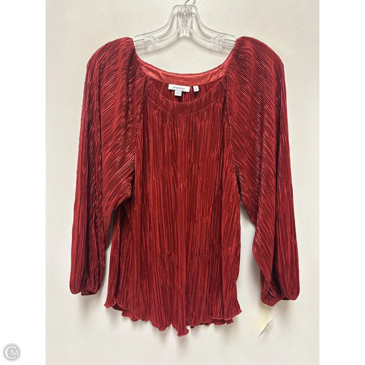 Top Long Sleeve By Chicos In Orange, Size: L