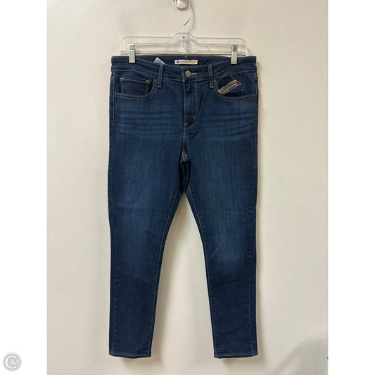 Jeans Skinny By Levis In Blue Denim, Size: 12
