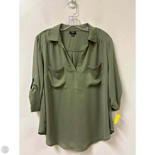Top Long Sleeve By Torrid In Green, Size: Xl