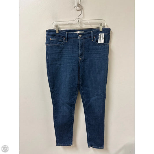 Jeans Skinny By Levis In Blue Denim, Size: 12