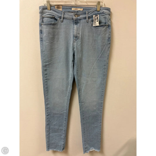 Jeans Skinny By Levis In Blue Denim, Size: 12