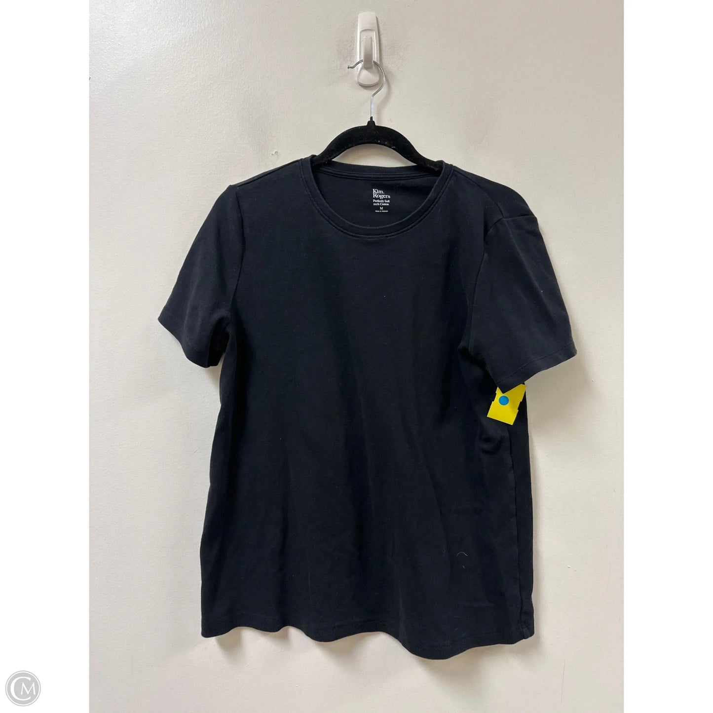 Top Short Sleeve Basic By Kim Rogers In Black, Size: M