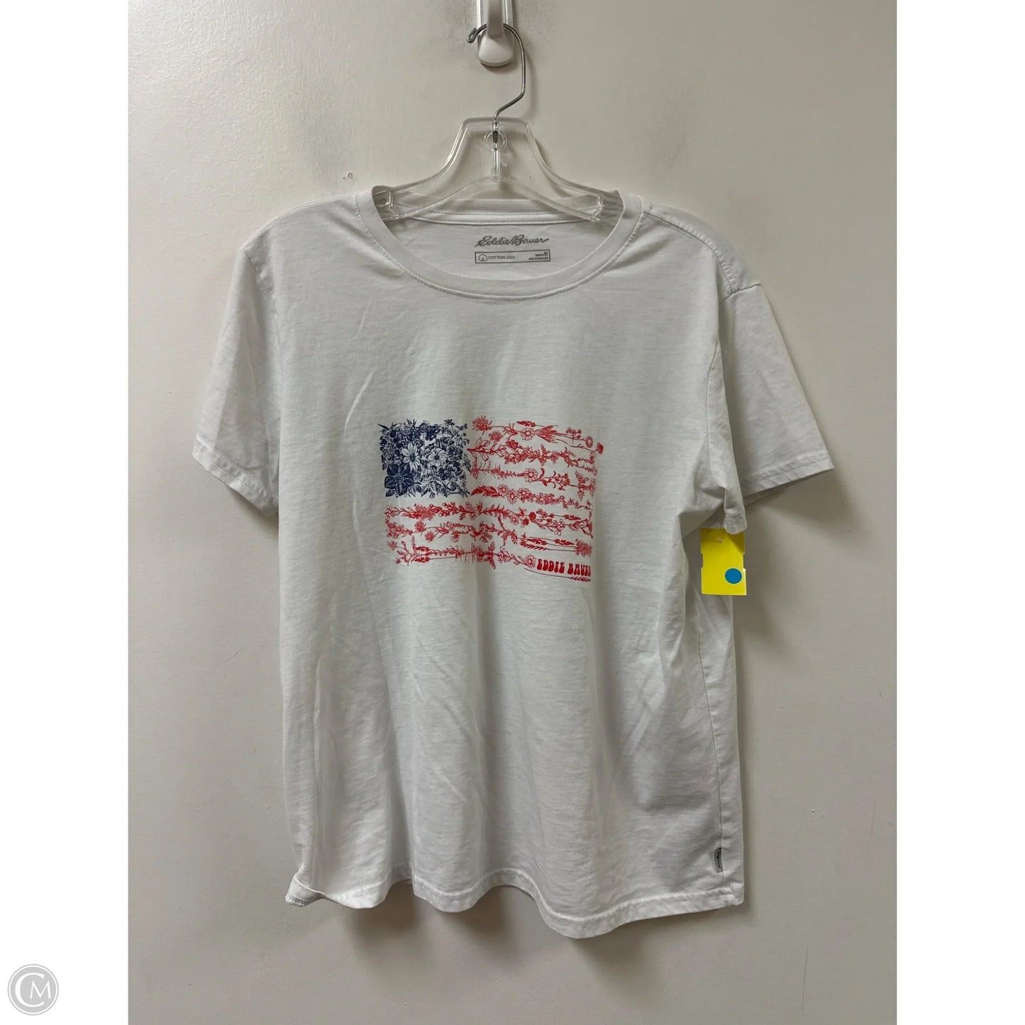 Top Short Sleeve Basic By Eddie Bauer In White, Size: M