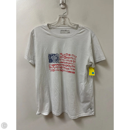 Top Short Sleeve Basic By Eddie Bauer In White, Size: M