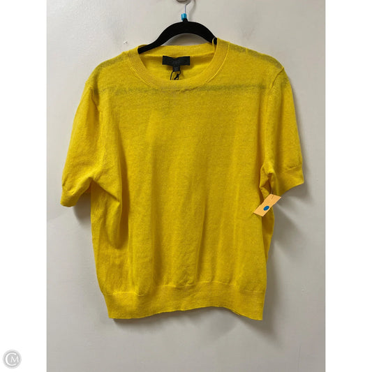 Sweater Short Sleeve By Zara In Yellow, Size: L