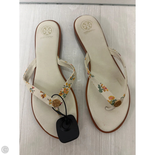 Sandals Designer By Tory Burch In Cream, Size: 10