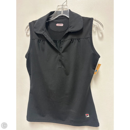 Athletic Tank Top By Fila In Black, Size: S