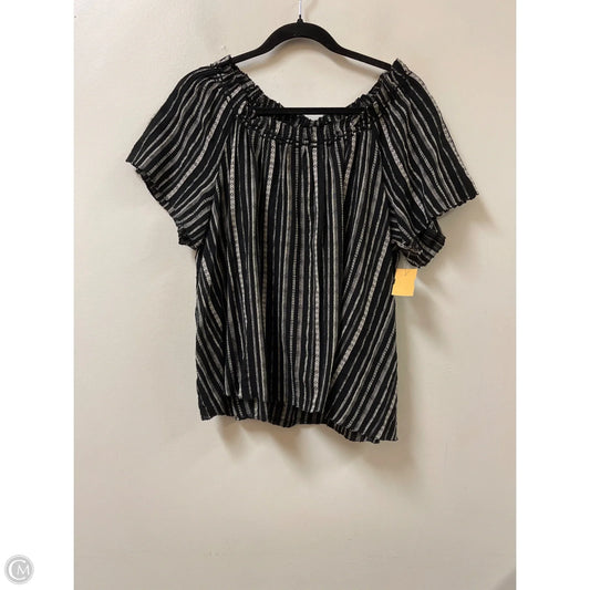 Top Short Sleeve By Ana In Black, Size: 1x