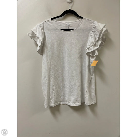 Top Short Sleeve By St Johns Bay In White, Size: Xl