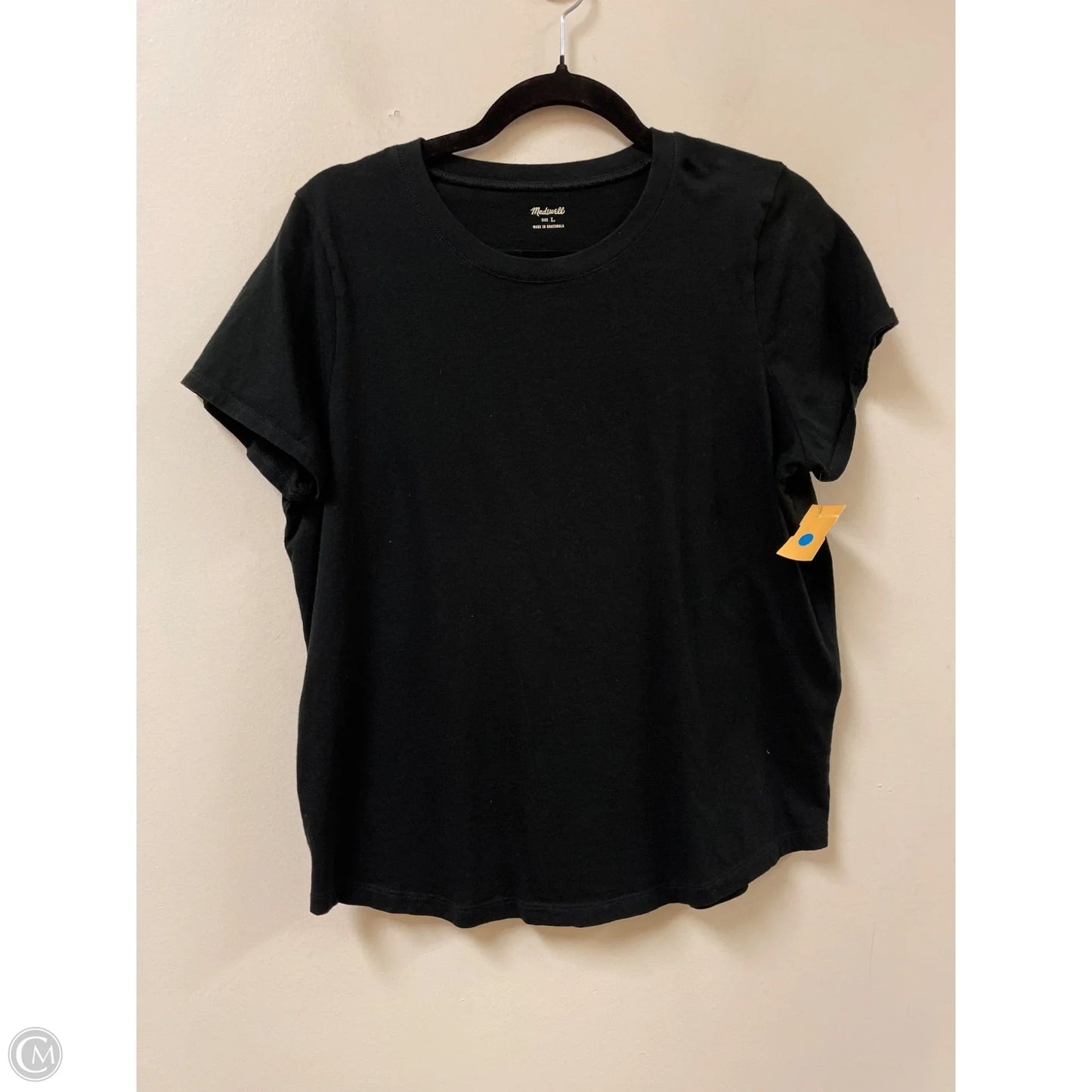 Top Short Sleeve Basic By Madewell In Black, Size: L