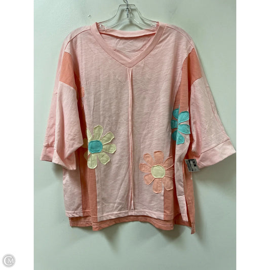 Top Short Sleeve By Clothes Mentor In Pink, Size: M