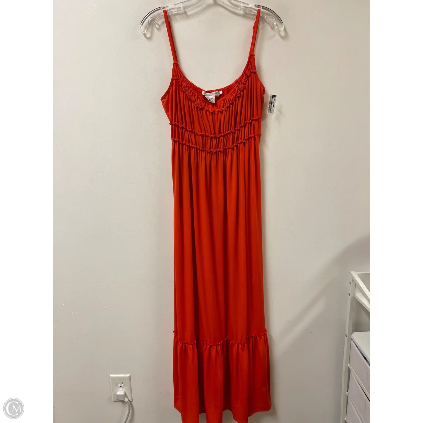 Dress Casual Maxi By Maggy London In Orange, Size: M
