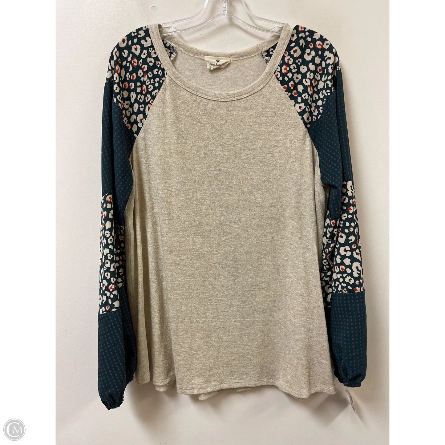 Top Long Sleeve By Betseys Boutique Shop In Green, Size: Xl