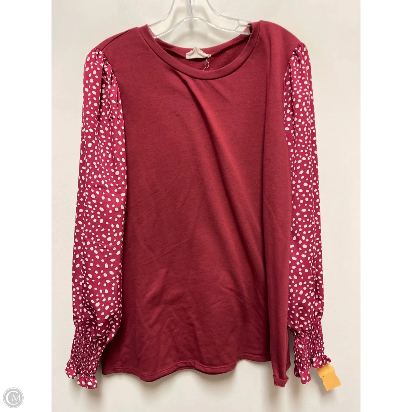 Top Long Sleeve By Betseys Boutique Shop In Red, Size: Xl