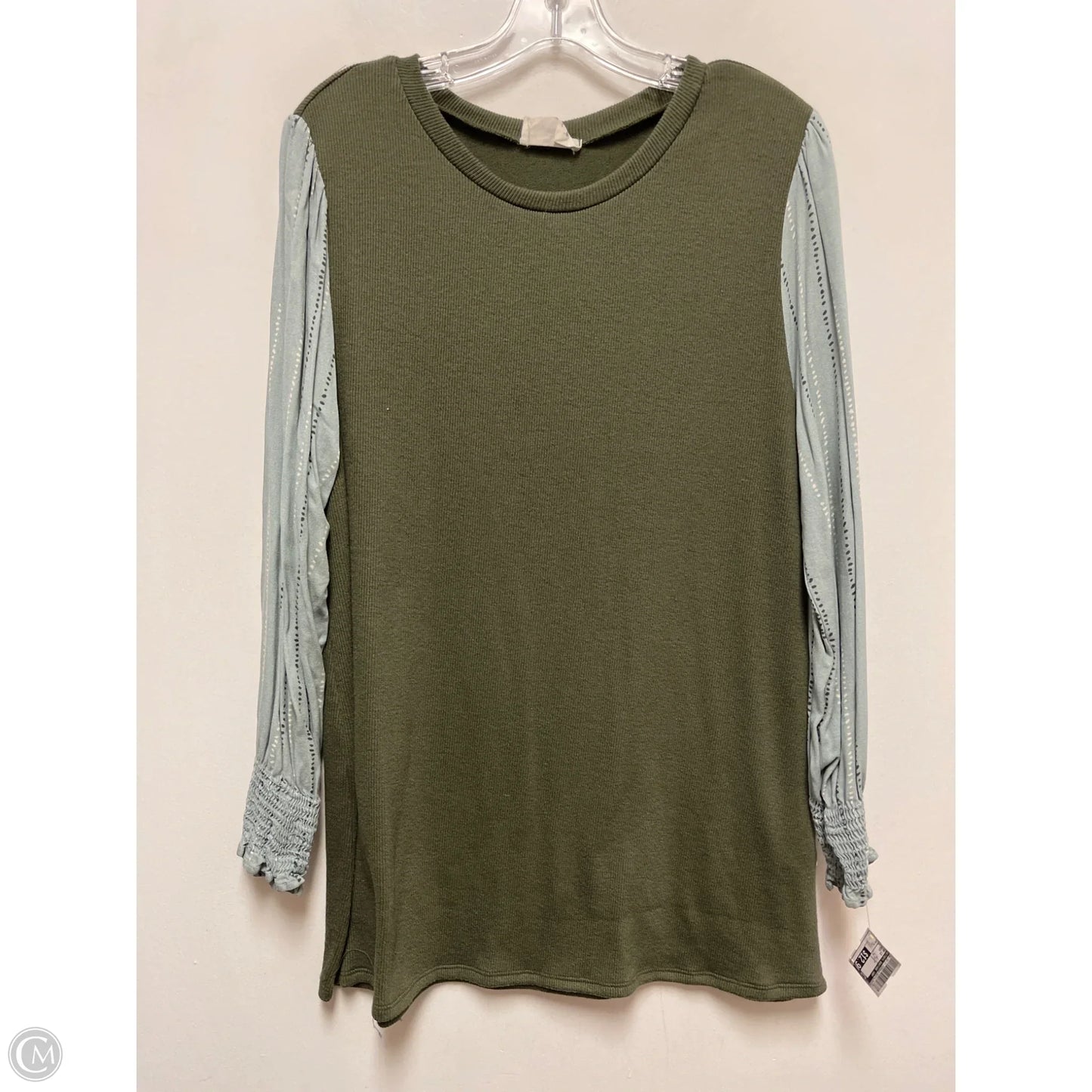 Top Long Sleeve By Betseys Boutique Shop In Green, Size: Xl
