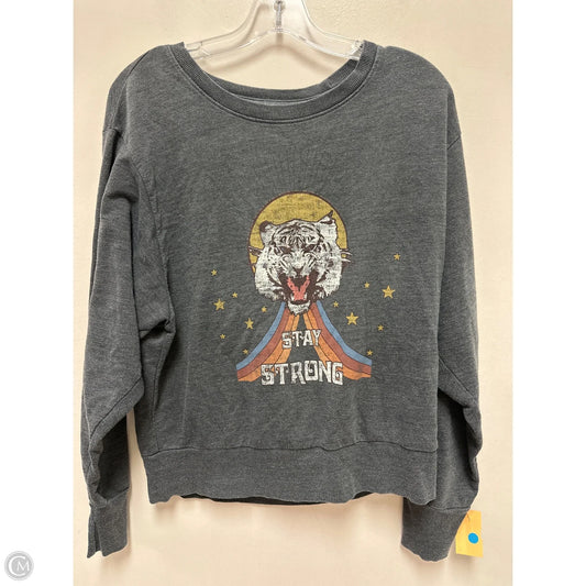 Sweatshirt Crewneck By Anthropologie In Grey, Size: M