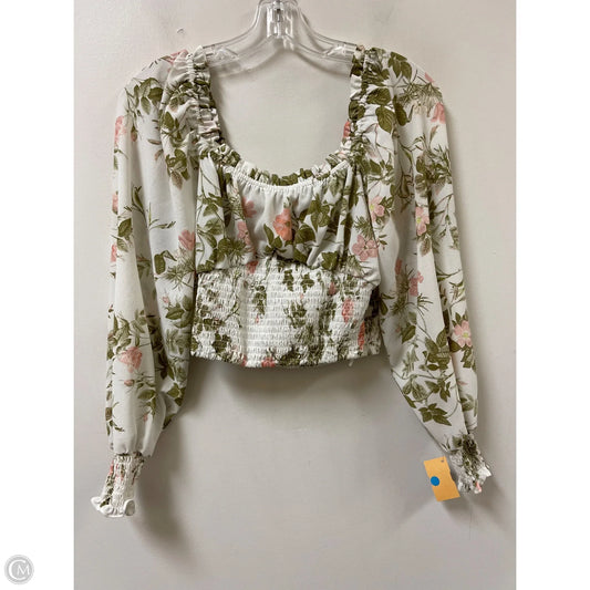 Top Long Sleeve By 1.state In Floral Print, Size: S