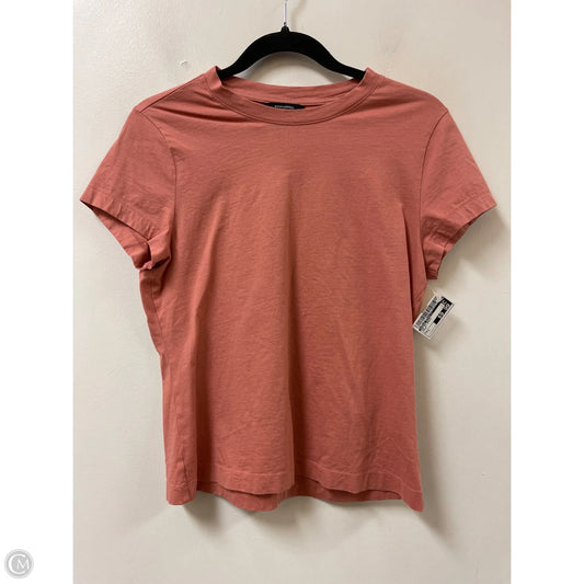 Top Short Sleeve Basic By Banana Republic In Peach, Size: L