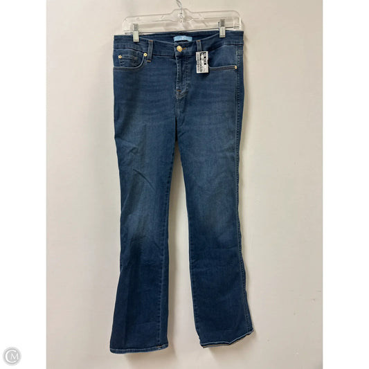 Jeans Boot Cut By 7 For All Mankind In Blue Denim, Size: 8